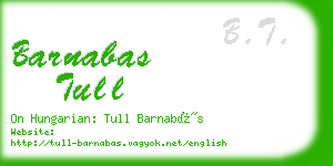 barnabas tull business card